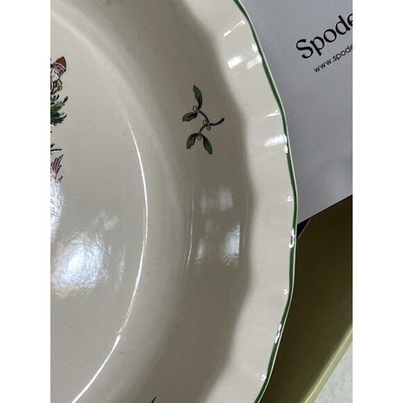 Spode Christmas Tree Pie Plate Santa New In Box 10" - Picture 5 of 7